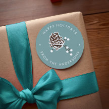 Natal Personalizado De Pinecone De Inverno