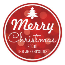 Natal Personalizado do Fundo Red Bokeh