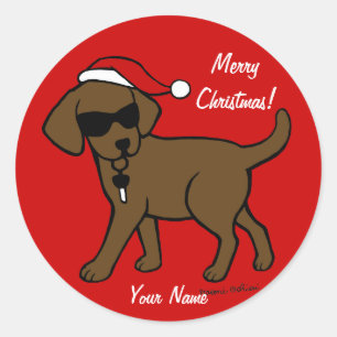 Adesivo Redondo Natal personalizado dos desenhos animados de