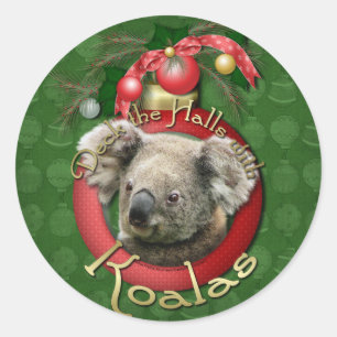 Adesivo Redondo Natal - plataforma os salões - Koalas