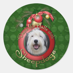 Adesivo Redondo Natal - plataforma os salões - Sheepdogs