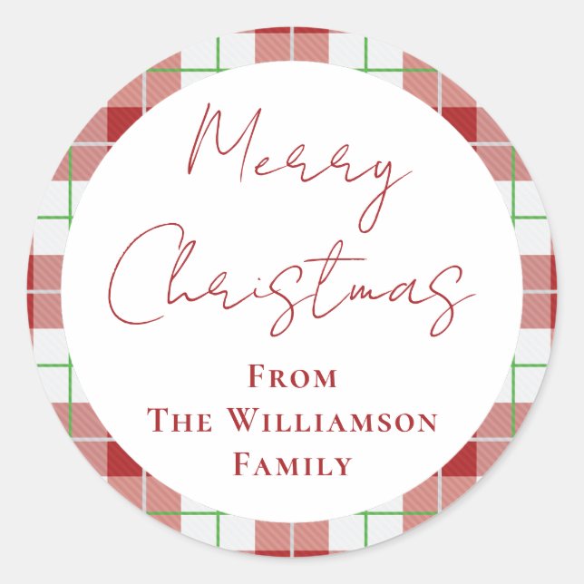 Adesivo Redondo Natal Red Green Berrries Família Greenery (Frente)