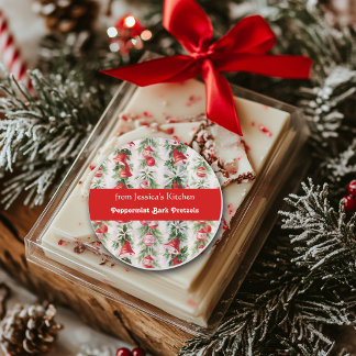 Adesivo Redondo Natal retrô, Da cozinha de, Personalizado