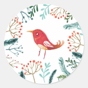 Adesivo Redondo Natal Russo Natural