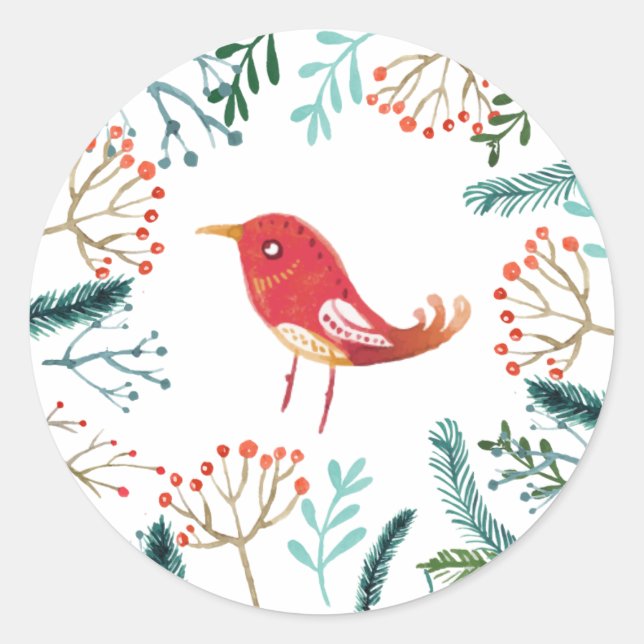 Adesivo Redondo Natal Russo Natural (Frente)