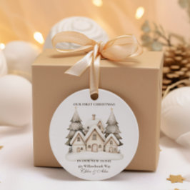 Adesivo Redondo Natal Rústico Neutro