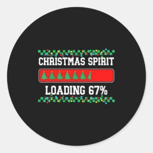 Adesivo Redondo Natal Seis Sete Srit Carregando 67 Meme Gen Z Alp