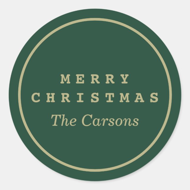 Adesivo Redondo Natal simples (Frente)