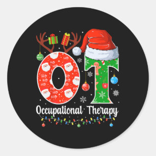 Adesivo Redondo Natal Terapia Ocupacional Natal Ot
