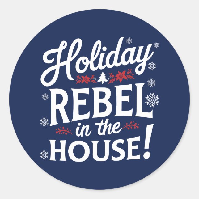 Adesivo Redondo Natal | Vinheta de Ano Novo (Frente)