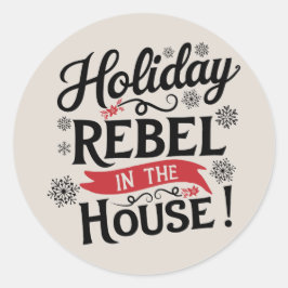 Adesivo Redondo Natal | Vinheta de Ano Novo