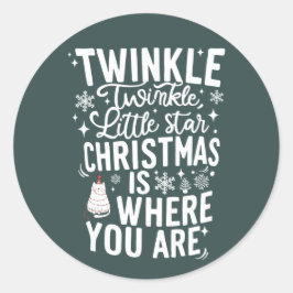 Adesivo Redondo Natal | Vinheta de Ano Novo