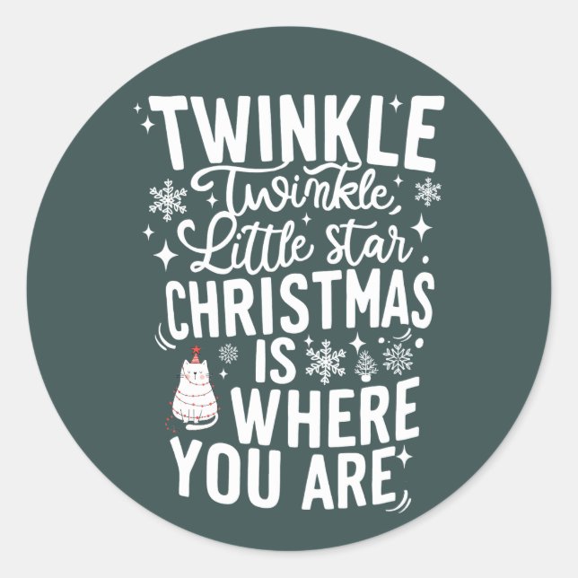 Adesivo Redondo Natal | Vinheta de Ano Novo (Frente)