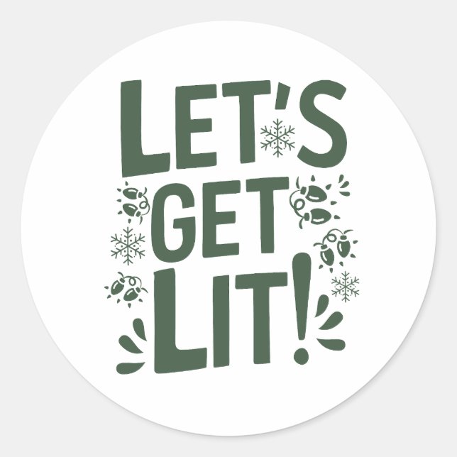 Adesivo Redondo Natal | Vinheta de Ano Novo (Frente)