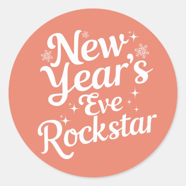 Adesivo Redondo Natal | Vinheta de Ano Novo (Frente)