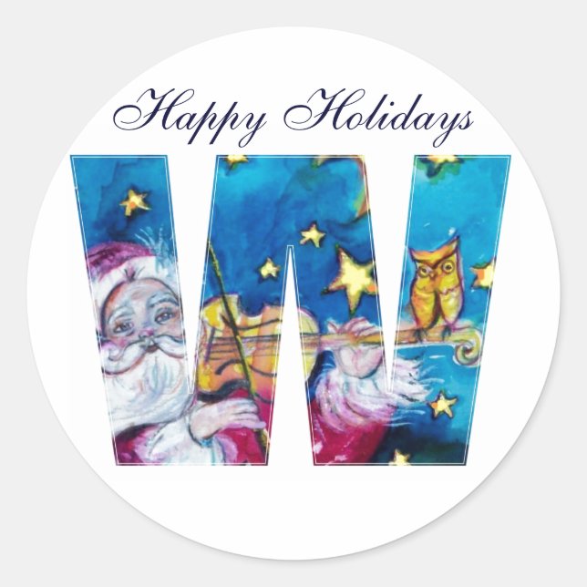 ADESIVO REDONDO NATAL W CARTA/MONOGRAMA DE PAPAIS NOEIS INSPIRADOS (Frente)