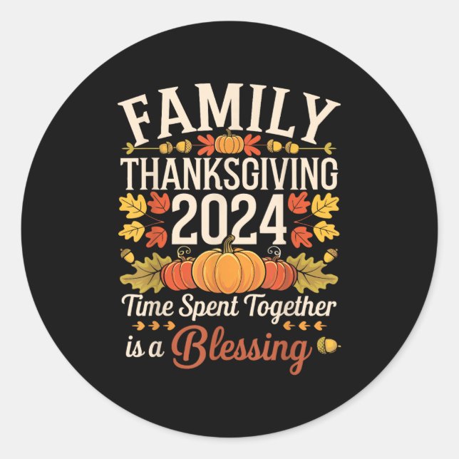 Adesivo Redondo Natal Xmas Correspondendo à família de pijamas Chr (Frente)