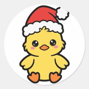 Adesivo Redondo Natalzinho do Pato de Natal