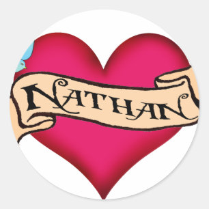 Adesivo Redondo Nathan - t-shirt & presentes feitos sob encomenda