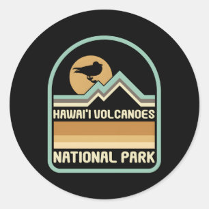 Adesivo Redondo National Park Conservation Hawaii - Nação dos vulc
