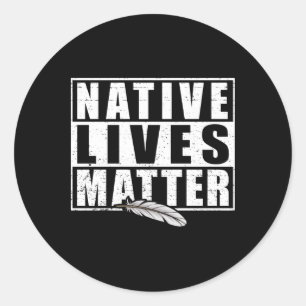 Adesivo Redondo Native Lives Native American Day Gear S Indígenas