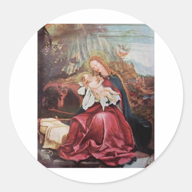 ADESIVO REDONDO NATIVIDADE COM ANJOS - MÁGICA DO NATAL (Frente)