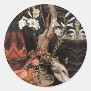 ADESIVO REDONDO NATIVIDADE COM VIAS BRANCAS - MÁGICA DO NATAL