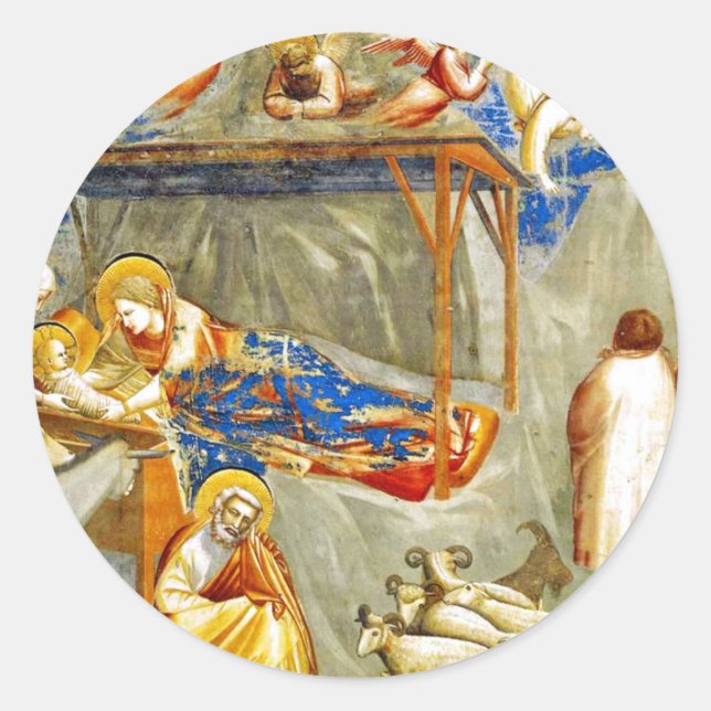 Adesivo Redondo Natividade Nascimento de Jesus (Frente)