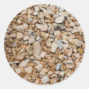 Adesivo Redondo Natural Earth Tone Gravel and Stone Texture
