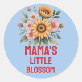 Adesivo Redondo Nature-Inspired Colorful Sunflower Nursery