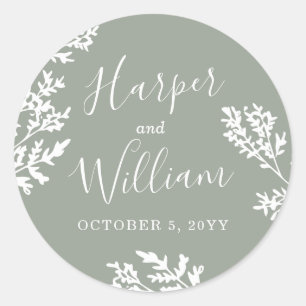 Adesivo Redondo Nature Setting Wedding