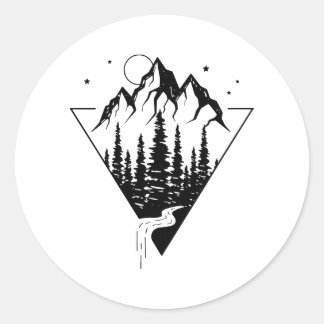 Adesivo Redondo Nature Triangle Monogram