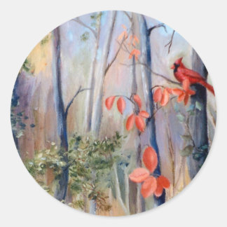 Adesivo Redondo Natures Path Cardinal Sticker