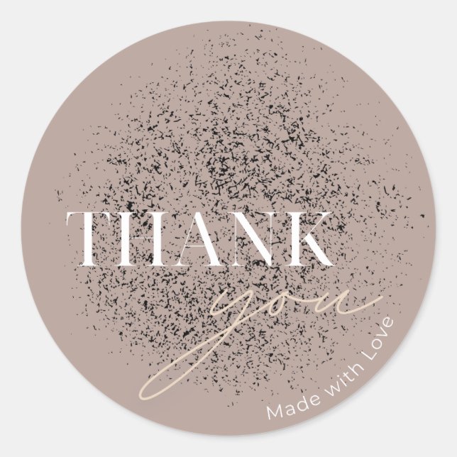 Adesivo Redondo Natureza, Botânica, Moderna Obrigado Stickers NS11 (Frente)