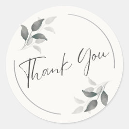 Adesivo Redondo Natureza, Botânica, Moderna Obrigado Stickers NS22