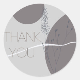 Adesivo Redondo Natureza, Botânica, Moderno Obrigado Stickers NS14