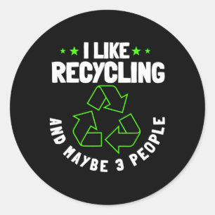 Adesivo Redondo Natureza do Reciclar Ambiental do reciclagem