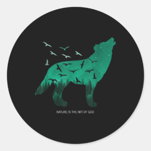 Adesivo Redondo Natureza É Arte De Deus - Proteção Ambiental