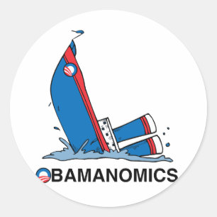 ADESIVO REDONDO NAUFRÁGIO DE OBAMANOMICS