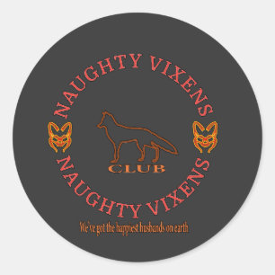 Adesivo Redondo Naughn Vixens Club