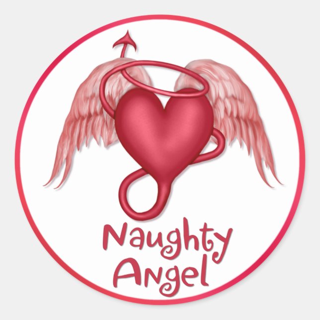 Adesivo Redondo Naughty Angel (Frente)
