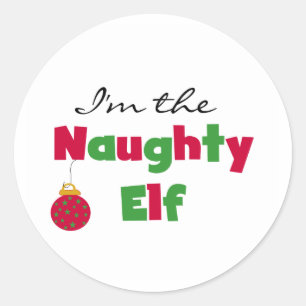 Adesivo Redondo Naughty Elf