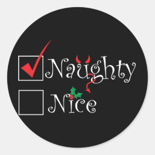 Adesivo Redondo Naughty Nice