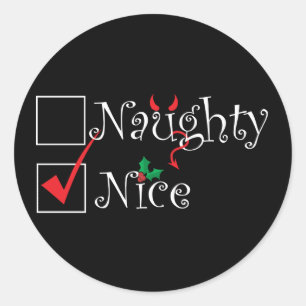 Adesivo Redondo Naughty Nice