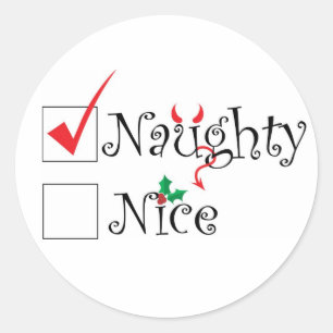 Adesivo Redondo Naughty Nice