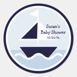 Adesivo Redondo Náutico/William/Veleiro/Autocolante/Topo do Cupcak