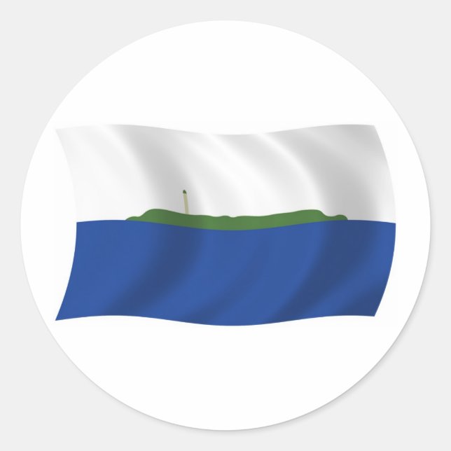 Adesivo Redondo Navassa Island Flag Sticker (Frente)