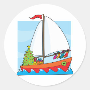 Adesivo Redondo Navigação do Natal