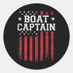 Adesivo Redondo Navio Capitão Americano Flag USA Patriótico T