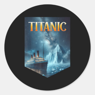 Adesivo Redondo Navio Cruzeiro Titanic Iceberg 1912 Rms Viagem Hom
